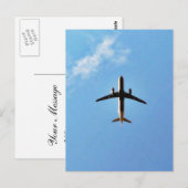 Flugzeug Postkarte (Vorne/Hinten)