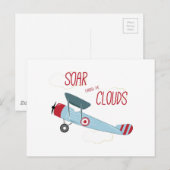 Flugzeug Postkarte (Vorne/Hinten)