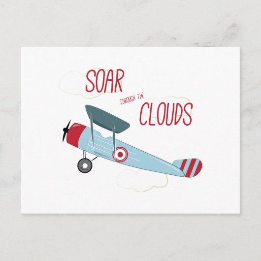 Flugzeug Postkarte (Vorderseite)