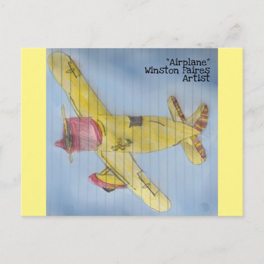 "Flugzeug" Postkarte (Vorderseite)