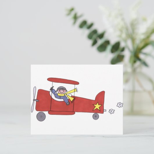 Flugzeug Postkarte (Stehend Vorderseite)