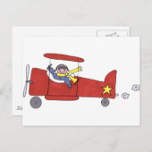 Flugzeug Postkarte (Vorne/Hinten)