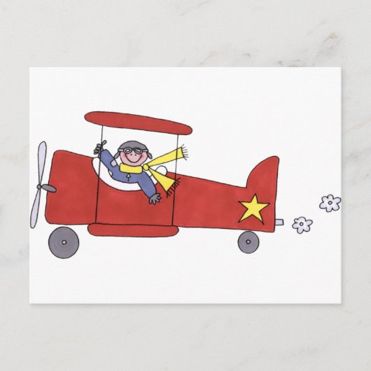 Flugzeug Postkarte (Vorderseite)
