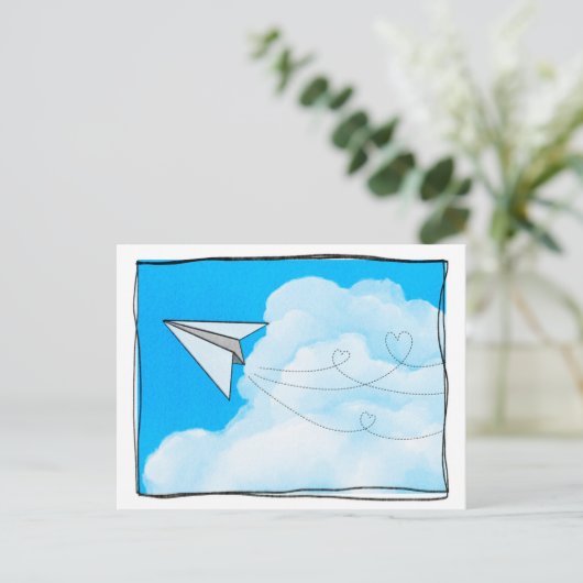 Flugzeug Postkarte (Stehend Vorderseite)