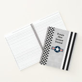 Flugzeug-Privatpilotenlehne oder -verkleidung Notizblock (Innenseite)