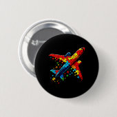 Flugzeug Puzzle Horror Puzzle Kinder Kleinkinder J Button (Vorne & Hinten)