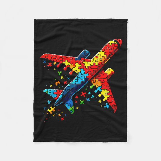 Flugzeug Puzzle Horror Puzzle Kinder Kleinkinder J Fleecedecke (Vorderseite)