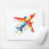 Flugzeug Puzzle Horror Puzzle Kinder Kleinkinder J Mousepad (Mit Mouse)