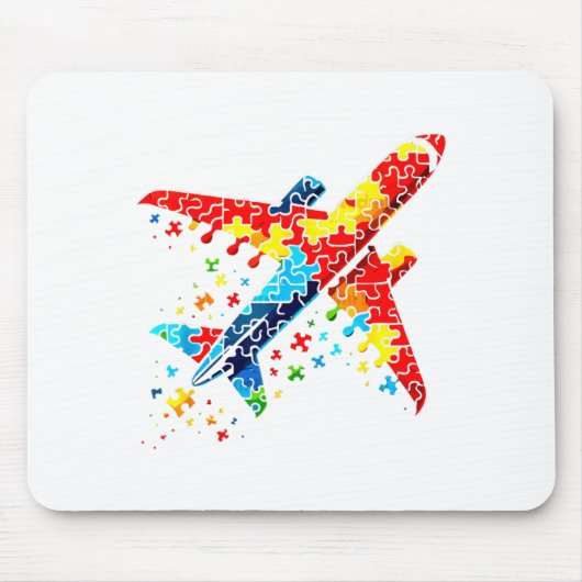 Flugzeug Puzzle Horror Puzzle Kinder Kleinkinder J Mousepad (Vorne)