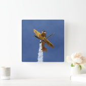 Flugzeug Quadratische Wanduhr (Zuhause)