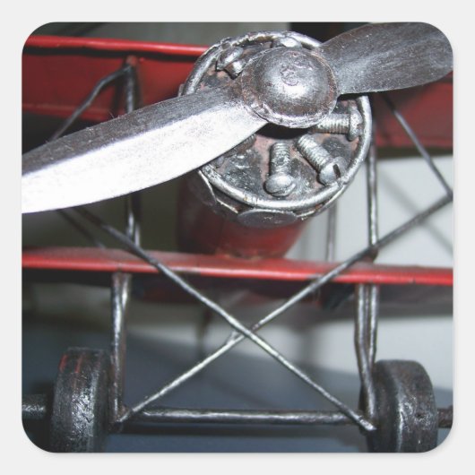 Flugzeug Quadratischer Aufkleber (Vorderseite)