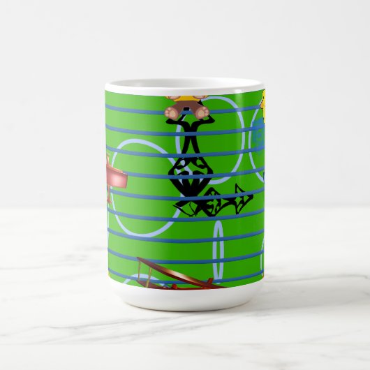 Flugzeug rosa auf goldgrün kaffeetasse (Mittel)