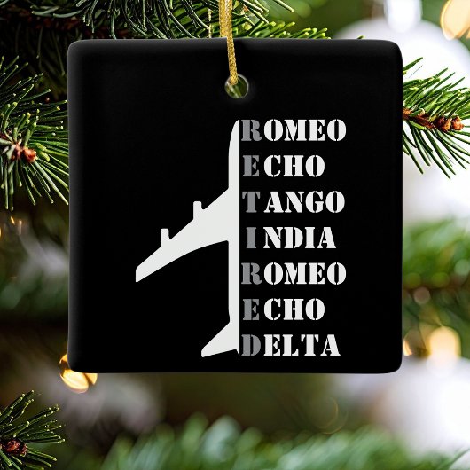 Flugzeug Ruhestand Nato-Aussprachealphabet Luftfah Keramikornament