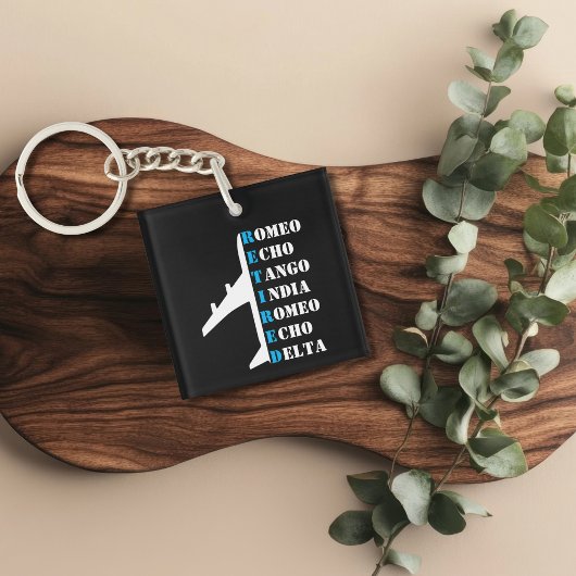 Flugzeug Ruhestand Nato-Aussprachealphabet Luftfah Schlüsselanhänger