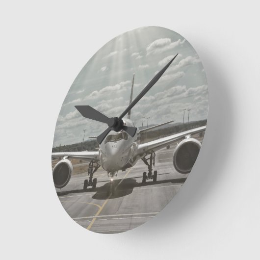Flugzeug Runde Wanduhr (Winkel)