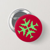 Flugzeug-Schneeflocke Button (Vorne & Hinten)