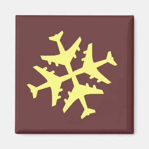 Flugzeug-Schneeflocke Magnet