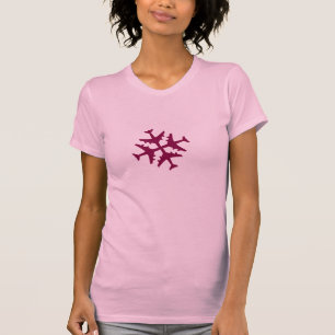 Flugzeug-Schneeflocke T-Shirt