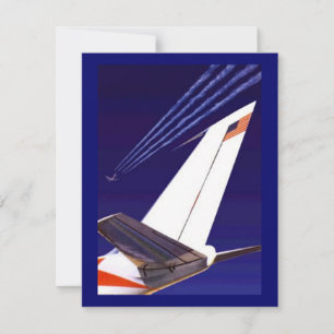 FLUGZEUG SCHWANZ & ZUCKER PARTY EINLADUNG EZ2CUSTO