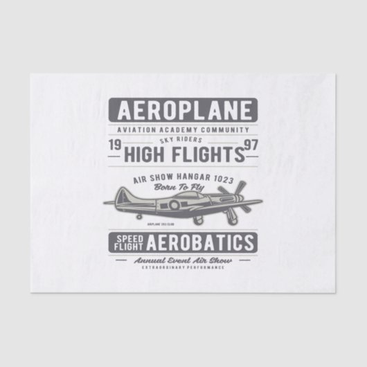 Flugzeug Seidenpapier (Vorderseite)