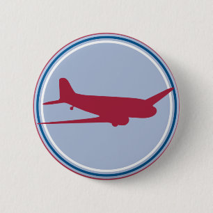 Flugzeug-Silhouette Button
