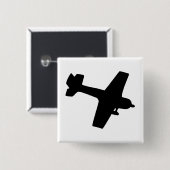 Flugzeug-Silhouette Button (Vorne & Hinten)