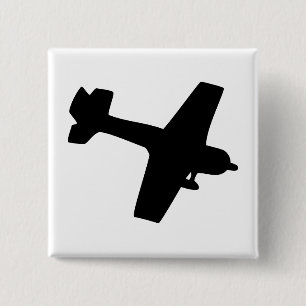Flugzeug-Silhouette Button