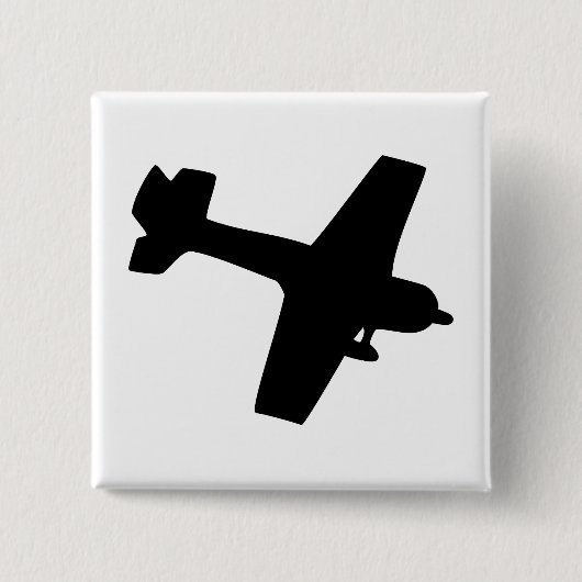Flugzeug-Silhouette Button (Vorderseite)