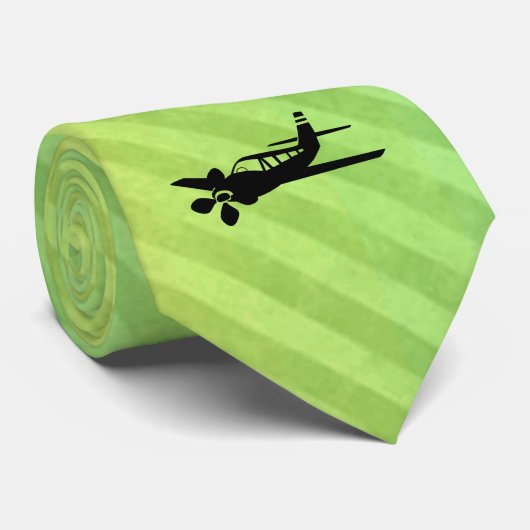 Flugzeug Silhouette Krawatte (Gerollt)