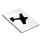 Flugzeug Silhouette Notizblock (Rechte Seite)