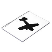 Flugzeug Silhouette Notizblock (Linke Seite)