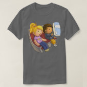 Flugzeug Sitzplätze T-Shirt (Design vorne)