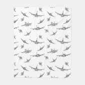 Flugzeug skizziert // fleecedecke (Vorderseite)