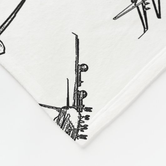 Flugzeug skizziert // fleecedecke (Ecke)