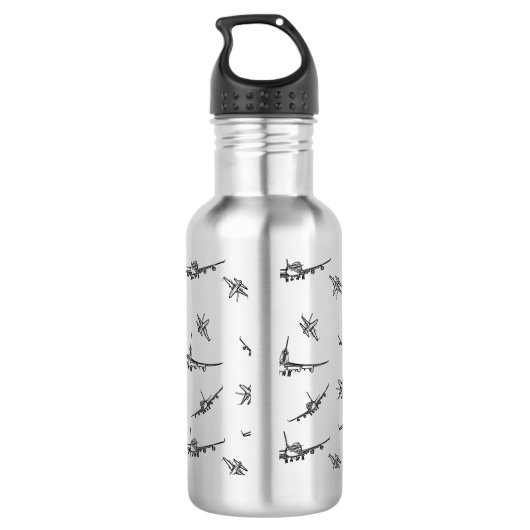Flugzeug skizziert // trinkflasche (Rückseite)