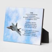 Flugzeug Son Gedicht Plaque Fotoplatte (Seite)