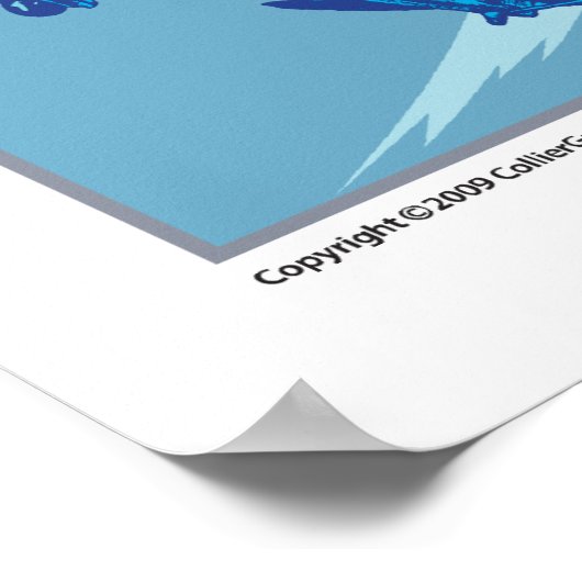 Flugzeug Spaß drucken Poster (Ecke)