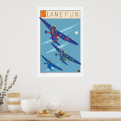 Flugzeug Spaß drucken Poster (Küche)