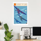 Flugzeug Spaß drucken Poster (Heimbüro)