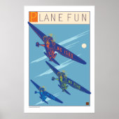 Flugzeug Spaß drucken Poster (Vorne)