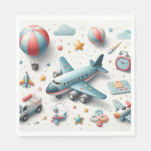 Flugzeug-Spielzeugboy Serviette