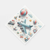 Flugzeug-Spielzeugboy Serviette (Ecke)
