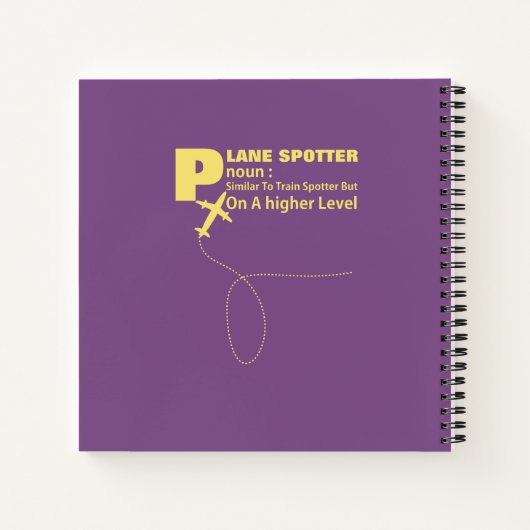 Flugzeug Spotter Definition Funny Graphic Notizblock (Rückseite)