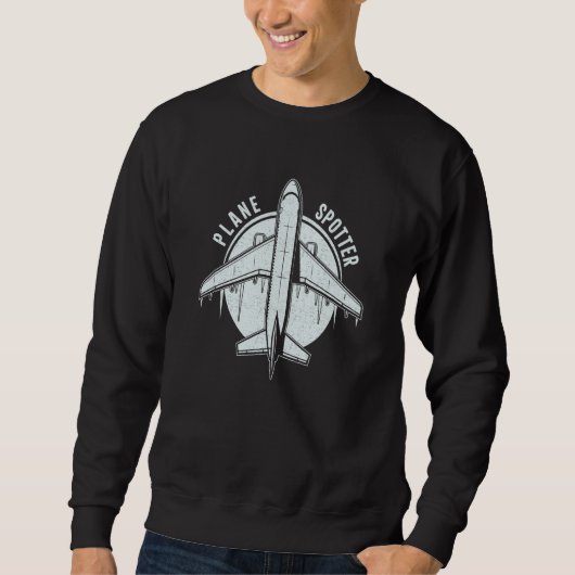 Flugzeug Spotter Pilot Flugzeug Flugzeug Luftfahrt Sweatshirt (Vorderseite)
