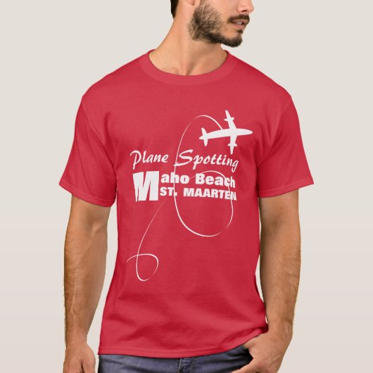 Flugzeug Spotters Aircraft Spotting Maho Beach T-Shirt (Vorderseite)