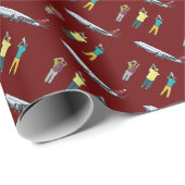 Flugzeug Spotting Geschenkpapier (Rolleneckpunkt)