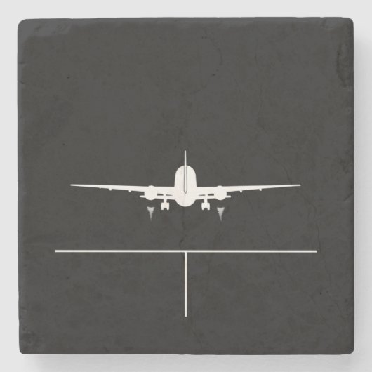 Flugzeug starten steinuntersetzer (Vorderseite)