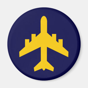 Flugzeug-Symbol im Kreis Magnet