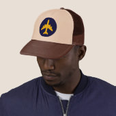 Flugzeug-Symbol im Kreis Truckerkappe (Beispiel)