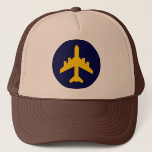 Flugzeug-Symbol im Kreis Truckerkappe